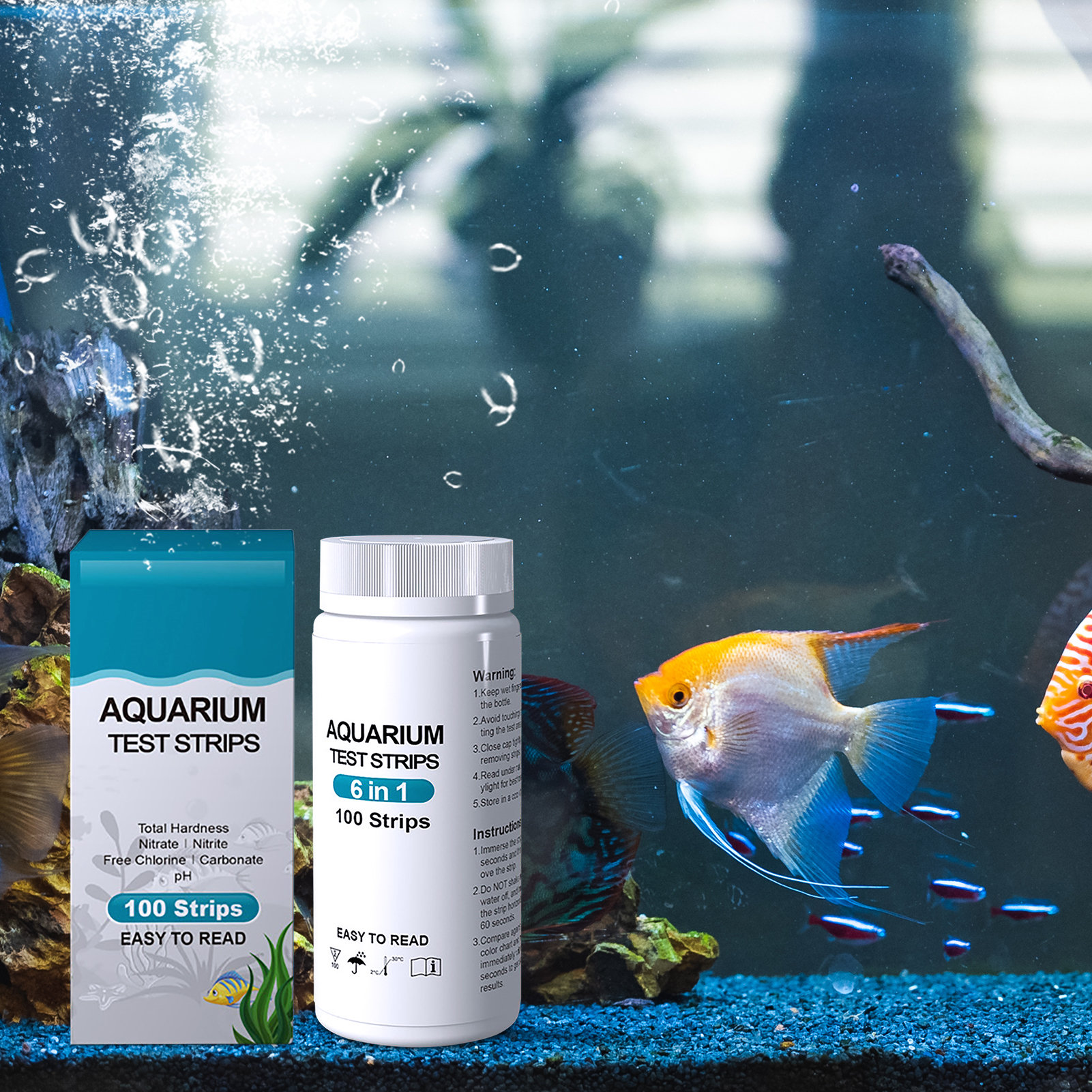 100pcs 6-in-1 Water Quality Te - Ph Strip Test incelemesi ve fiyatı