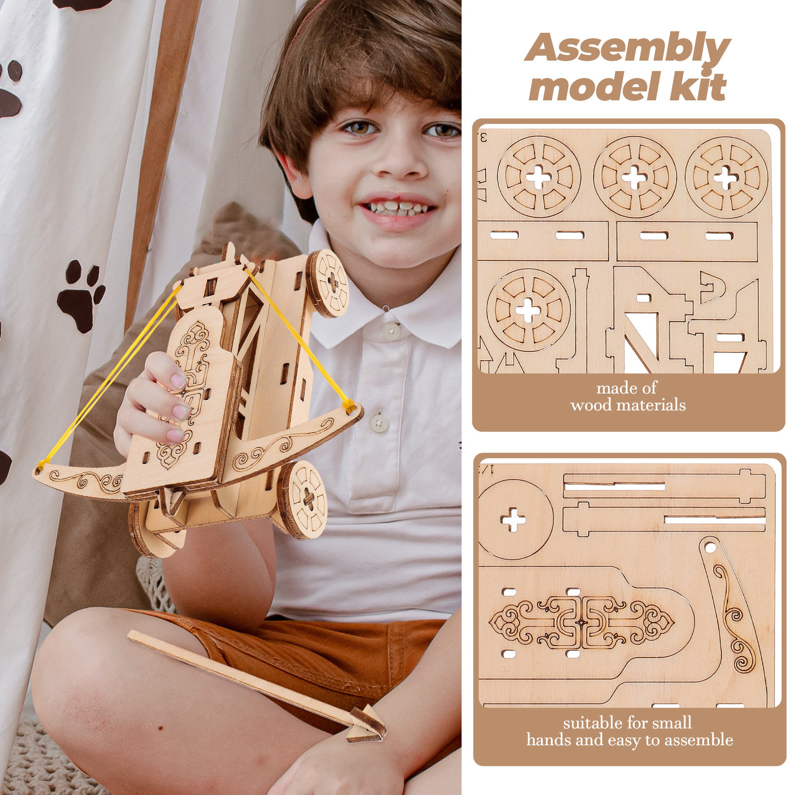 1Set Catapult Chariot Wooden D - Science Toy incelemesi ve fiyatı