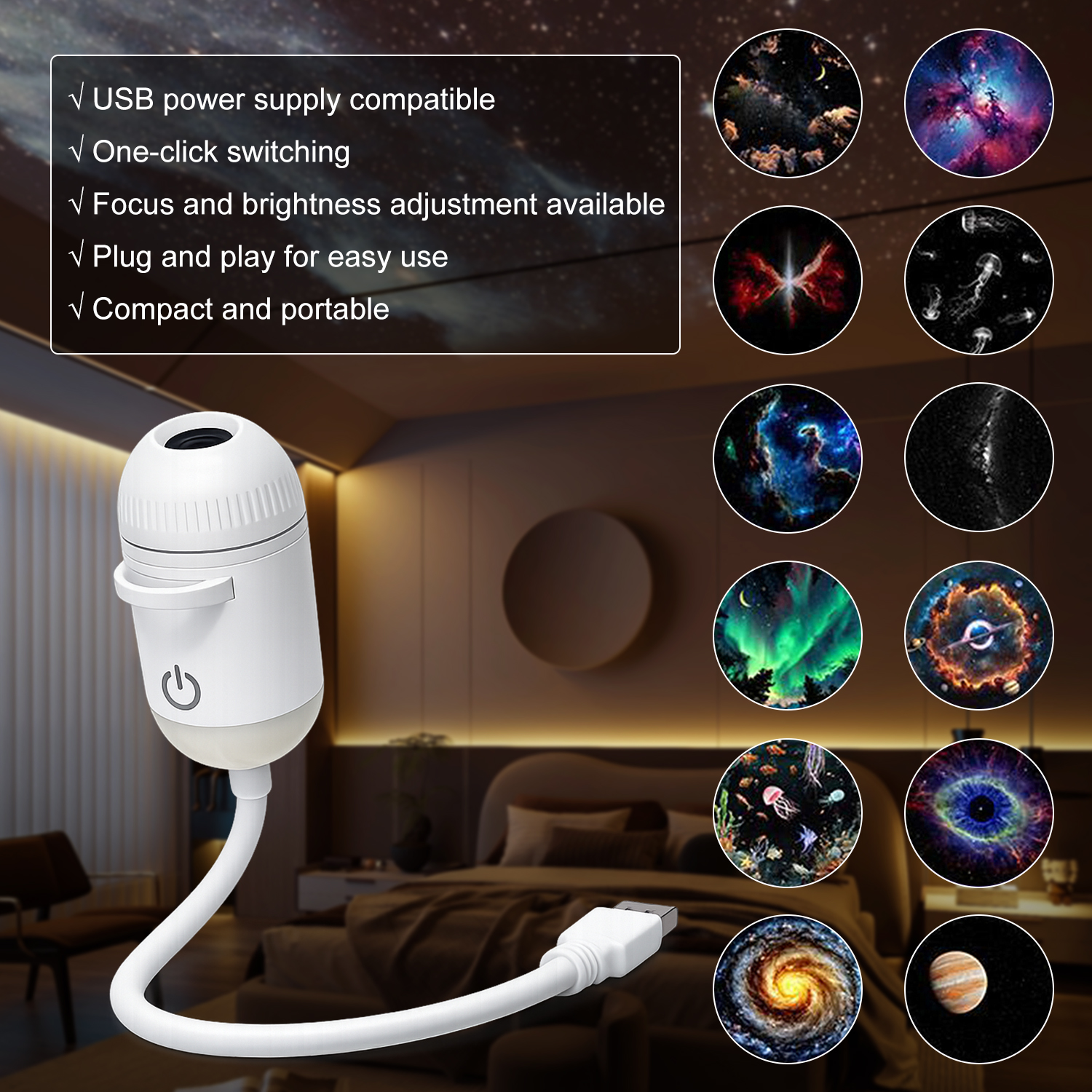 2 In 1 Usb Mini Galaxy Star Pr - Planetarium Projector Home incelemesi ve fiyatı