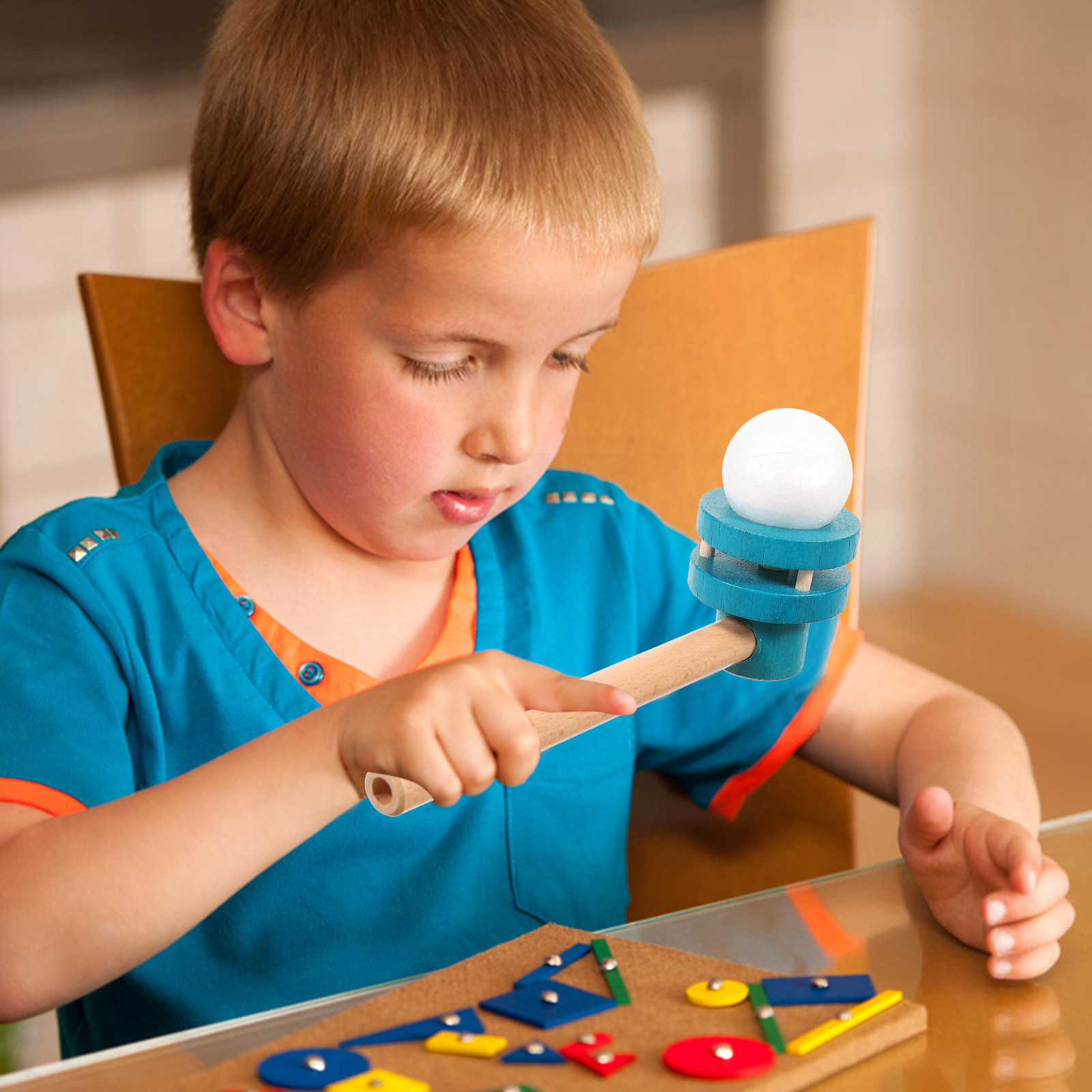 1Pcs Wooden Blowing Ball Float - Science Toy incelemesi ve fiyatı