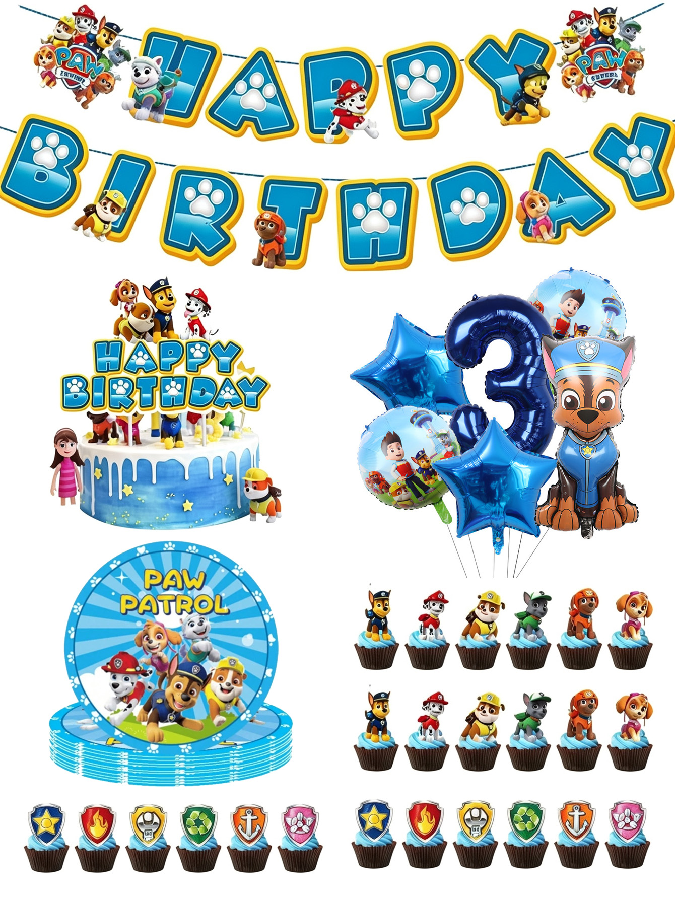 Paw Patrol Birthday Party Deco - Science Of Happiness incelemesi ve fiyatı