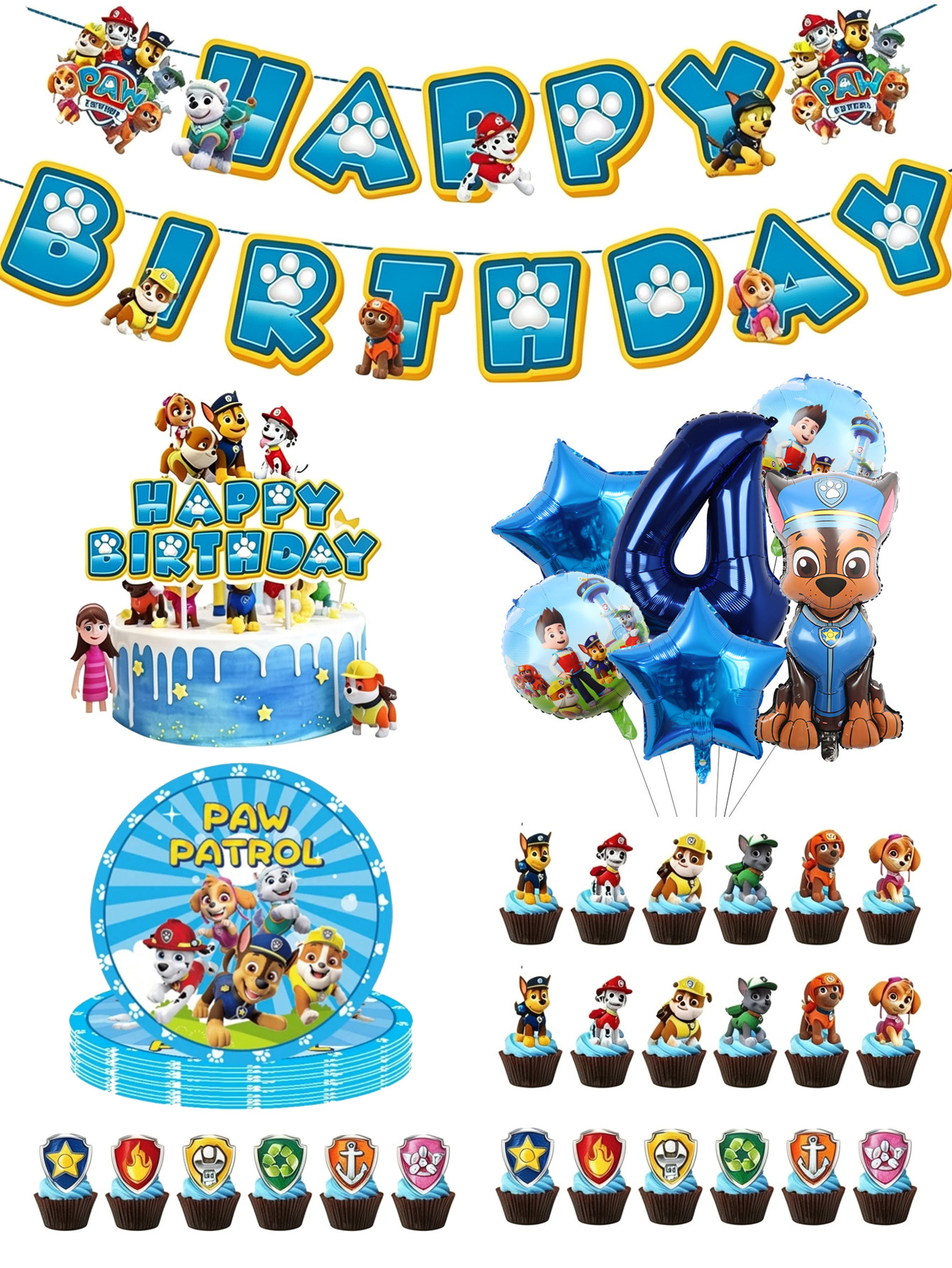 Paw Patrol Birthday Party Deco - Science Of Happiness incelemesi ve fiyatı