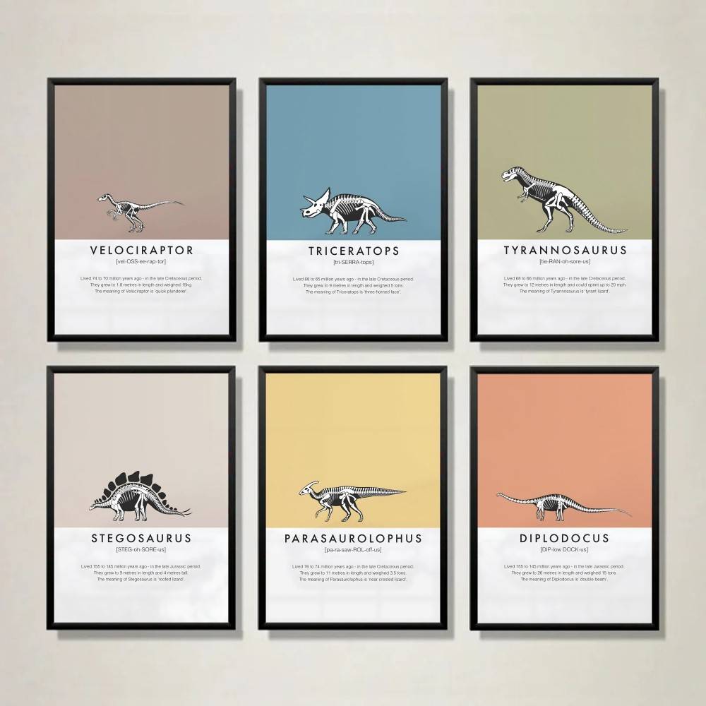 Dinosaur Skeleton Poster Dino  - Science Nursery incelemesi ve fiyatı