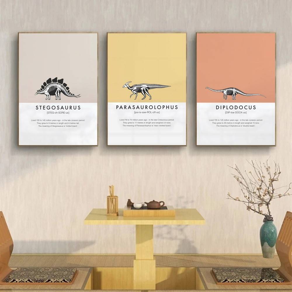 Dinosaur Skeleton Poster Dino  - Science Nursery incelemesi ve fiyatı